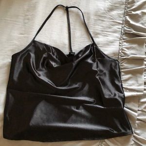 Satin-like black cami